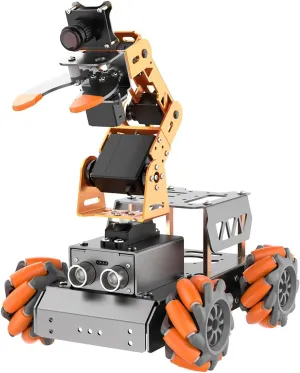 HIWONDER 5DOF AI Vision Robotic Arm Raspberry Pi 5 Smart Robot Arm Mecanum Wheel Chassis Robot Car Kit(Without RPi Board)