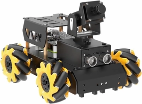 HIWONDER Raspberry Pi 5 8GB AI Vision Robot Kit with Mecanum Wheels, 2DOF HD Camera, Python Programming, Open Source DIY Kit for Teens