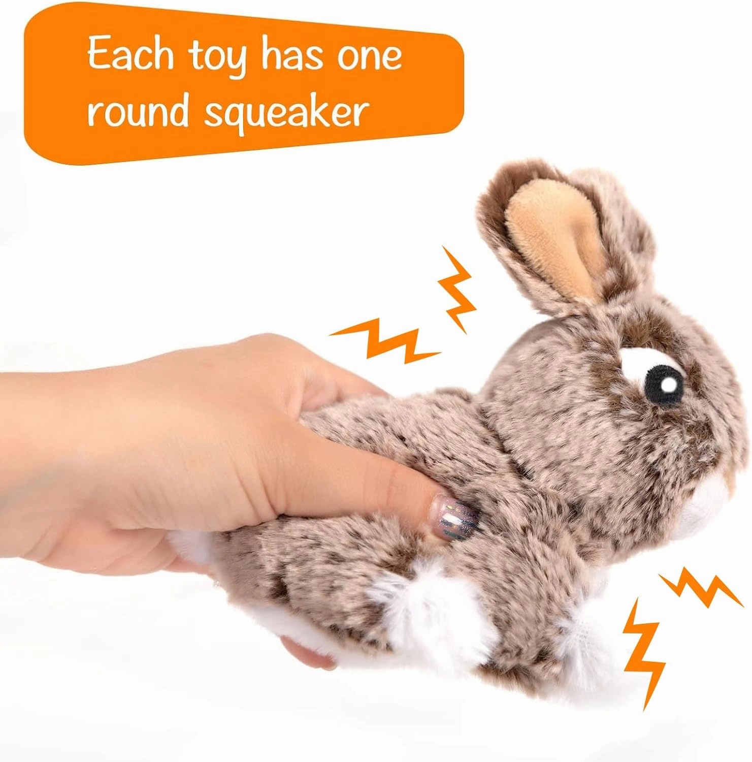 Hollypet Hide and Seek Squeaky Dog Toy, Designed Interactive Puzzle Plush Stuffed Puppy Toy, Rabbit and Carrot