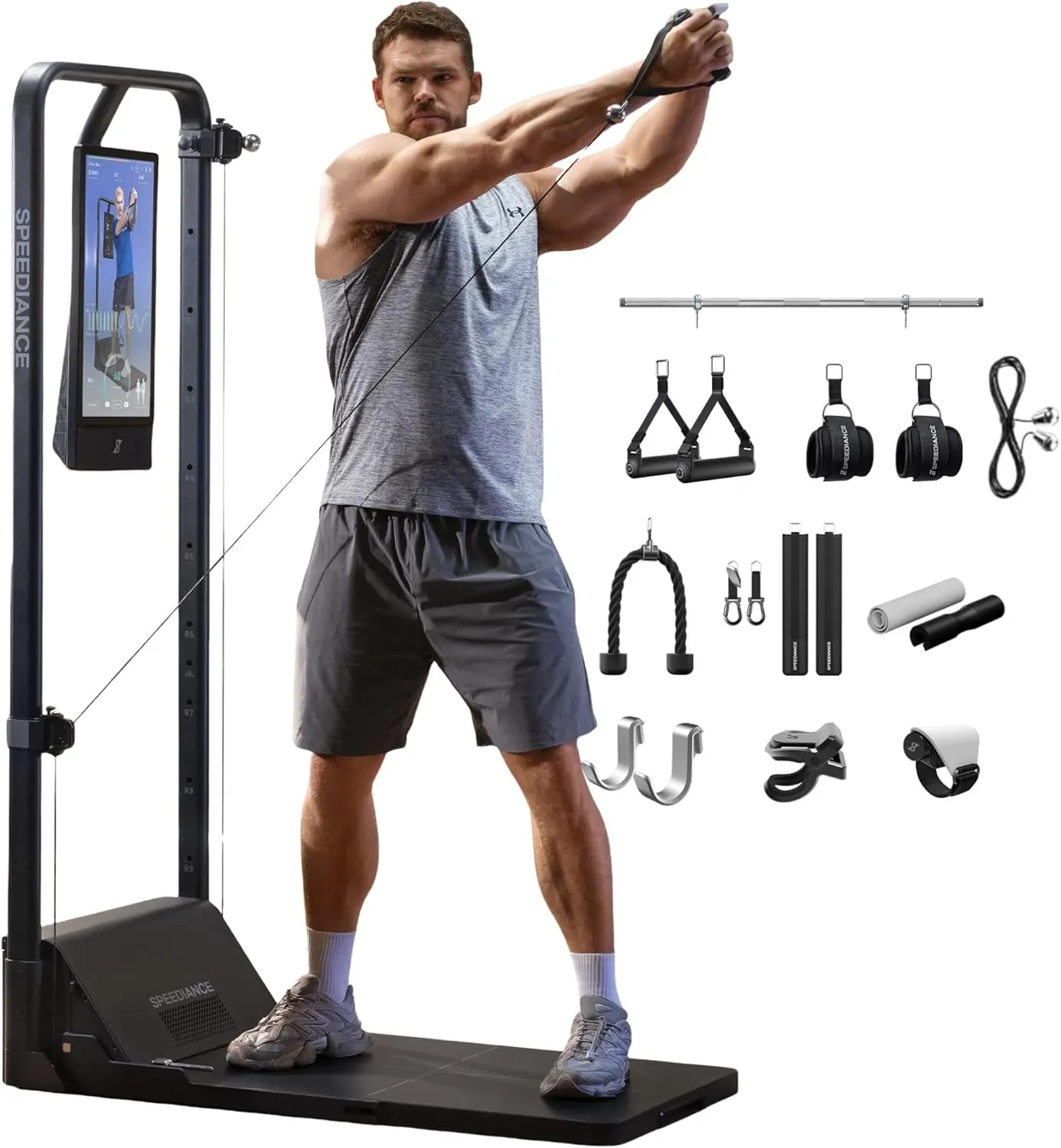 Home Gym, Smart AI-Powered Multi-Functional Smith Machine for Full Body Strength Training, All-in-one Gym Equipment, Digital Weight System, Workout Station, Squat Rack, Gym Monster 2