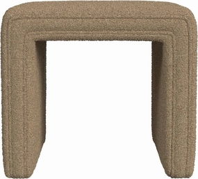 HomePop Modern Channel Tufted Ottoman Home Décor|Ottoman for Living Room & Bedroom - Brown Boucle