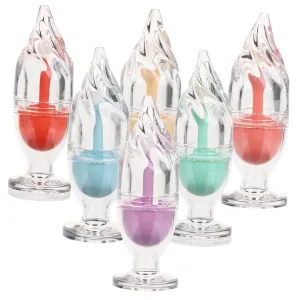 Homoyoyo 6pcs Ice Cream Shaped Lip Gloss Tubes Refillable Diy Lipstick Containers Bottles Stylish and Compact Cosmetic Tool for Travel for Girls Diy Projects