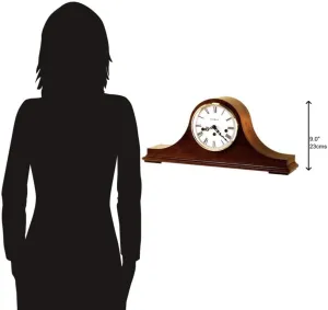 Howard Miller Clay Mantel Clock II 549-558 – Mechanical, Windsor Cherry Home Decor, Key-Wound, Single-Chime Movement