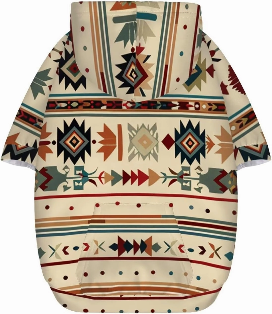 Howilath Aztec African Tribal Dog Hooded Clothes Puppy Sweatshirt with Hood Lightweight Warm Outfit Pets Puppy Shirts Tracksuits - M