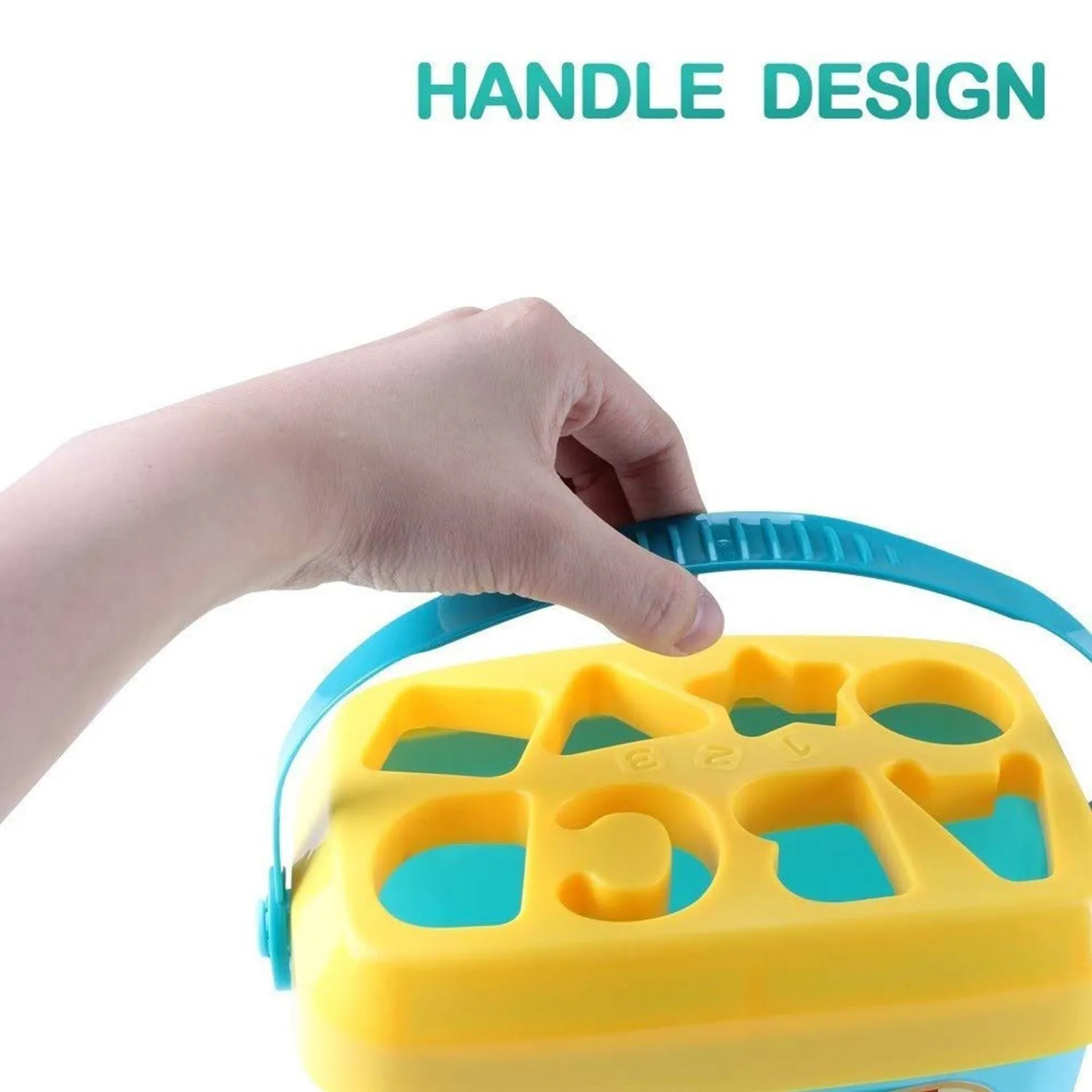 Huanger Baby’s First Blocks | Shape Sorter | Alphabets | 16 Blocks