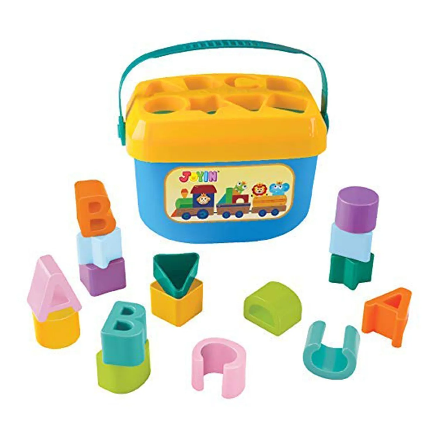Huanger Baby’s First Blocks | Shape Sorter | Alphabets | 16 Blocks