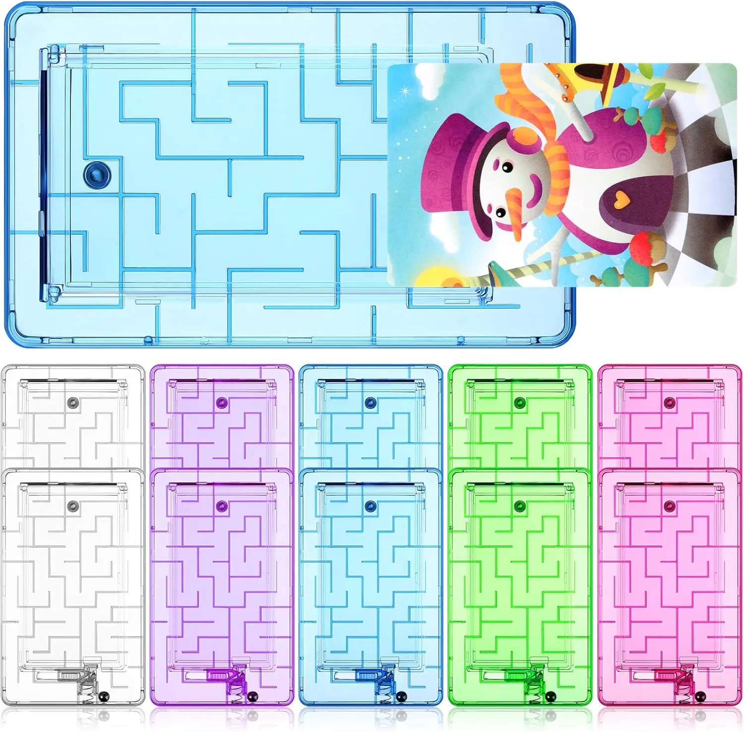 HyDren 10 Packs Gift Card Holder Maze Puzzle Box - Intellectual Pinball Money Holder Game for Cash Cards, Adults, Teens - Happy New Year Birthday Favors