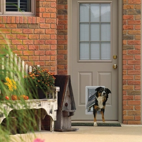 Ideal Pet Products Designer Series Ruff-Weather Pet Door with Telescoping Frame, Medium 7.25" x 13" Flap Size