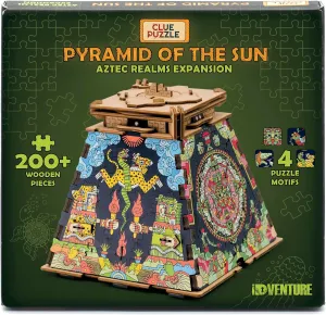 iDventure Cluepuzzle Expansion The Aztec Realms | Wooden Puzzle with 200  Pieces | Escape Room Game | Gift Box | 4 Designs | Puzzle Size 20x12 cm | Wooden Puzzles for Adults and 10  | Gift | Hobby