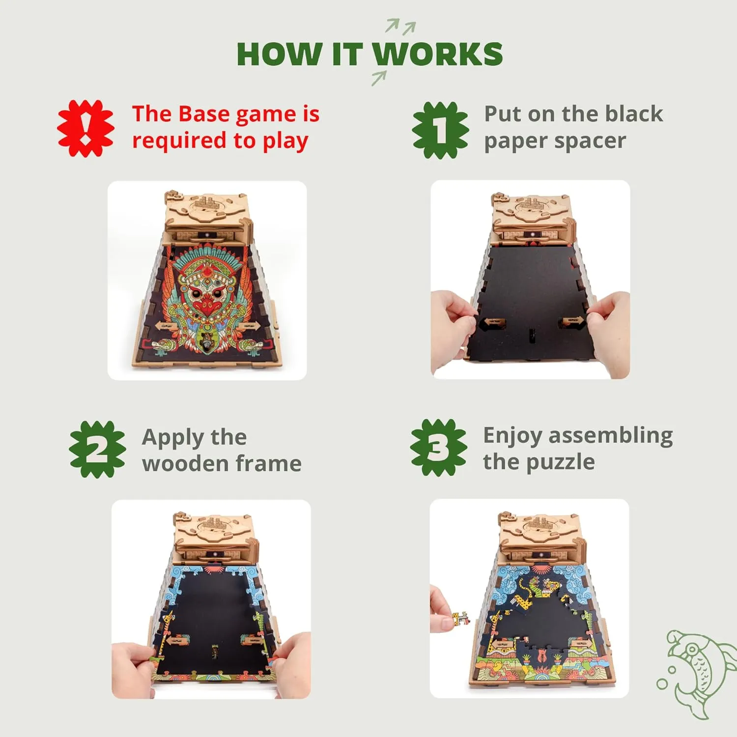 iDventure Cluepuzzle Expansion The Aztec Realms | Wooden Puzzle with 200  Pieces | Escape Room Game | Gift Box | 4 Designs | Puzzle Size 20x12 cm | Wooden Puzzles for Adults and 10  | Gift | Hobby