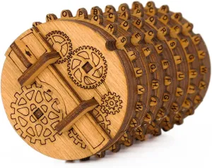 iDventure Kryptos - 3D Puzzle Box with a Secret Code - cryptex - Money Box for Cash - 3D Puzzle for Adults - Small Gift Box - Wooden Box - Mysterious Puzzle Box - Treasure Box - Escape Room Game