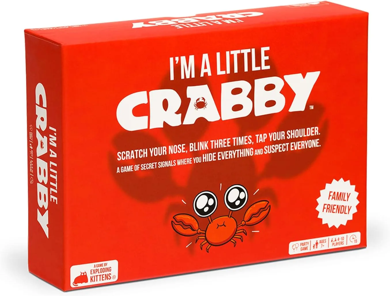 I'm A Little Crabby by Exploding Kittens - 4-10 Players - Ages 7  - 15 Minutes to Play - Sneaky Matching Card Game - Party Game, Ideal for Family Night, Kid and Adult