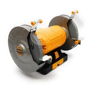 Ingco 350 Watt Heavy Duty Bench Grinder Machine with Eye Shield and Tool Storage Box.