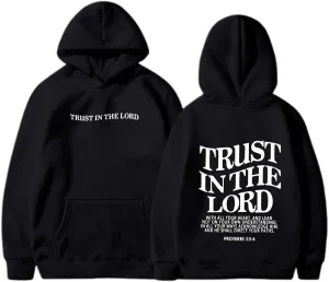 Inspirational for Women Jesus Sweatshirts Comfort Sweatshirt Christian Hoodies Pull Over Trust In The Lord Christ