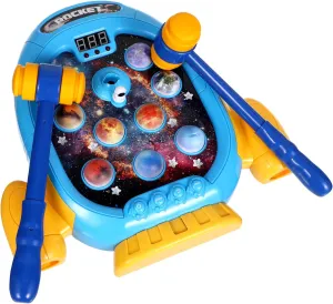 Interactive Whack Educational Hammering Game with Space Theme Safe Material Engaging Music Rhythm Development for Ages
