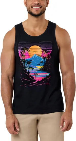 INTO THE AM Premium Graphic Tank Tops for Men - Summer Beach Men's Tanks S - 2XL