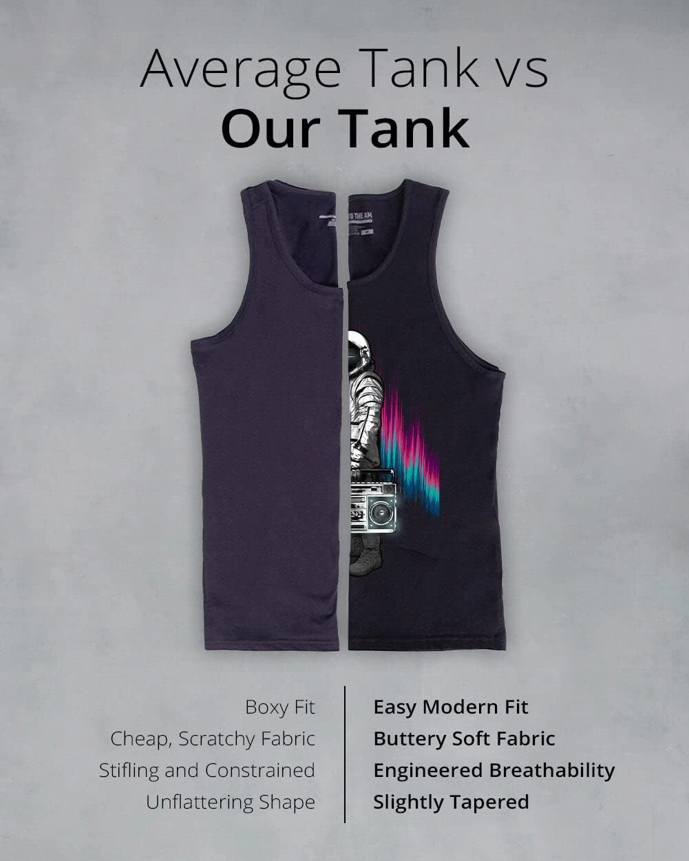 INTO THE AM Premium Graphic Tank Tops for Men - Summer Beach Men's Tanks S - 2XL