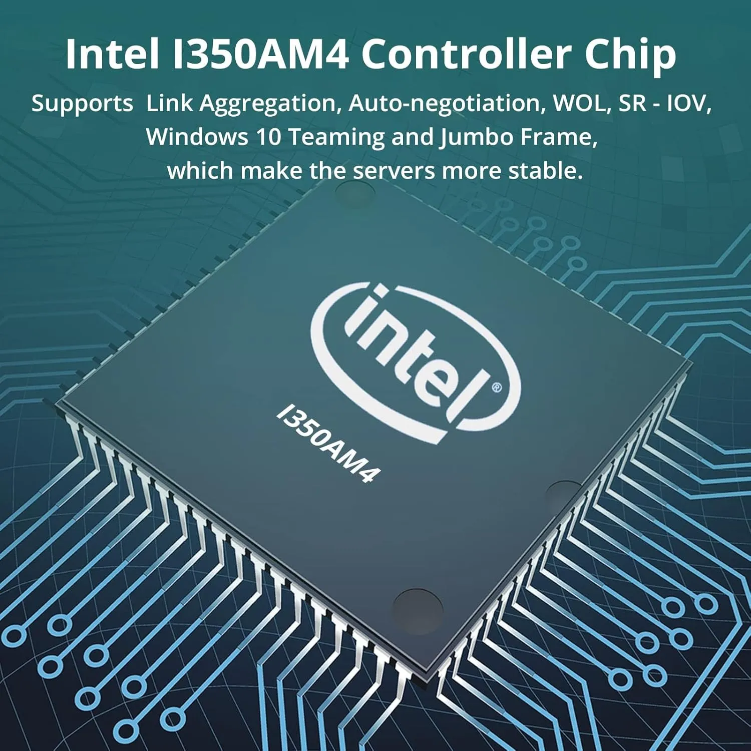 ipolex Intel I350-T4 Network Card, 4 Port NIC, Low Profile, Gigabit Ethernet Network Adapter Card with Intel I350-AM4 Controller, fit Windows/XP/Linux/VMware ESX/ESXi*, Quad RJ45 Ports, PCI-E 2.1 X4