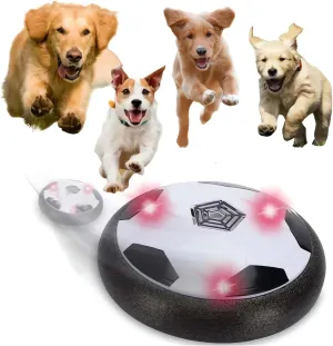 Ivieicip Active Gliding Disc - 2023 New Light up Indoor Soccer Ball Games Rolling for Dogs, Interactive Automatic Self Moving Dog Toys, Flying Saucer Aggressive Chewers (Silent)