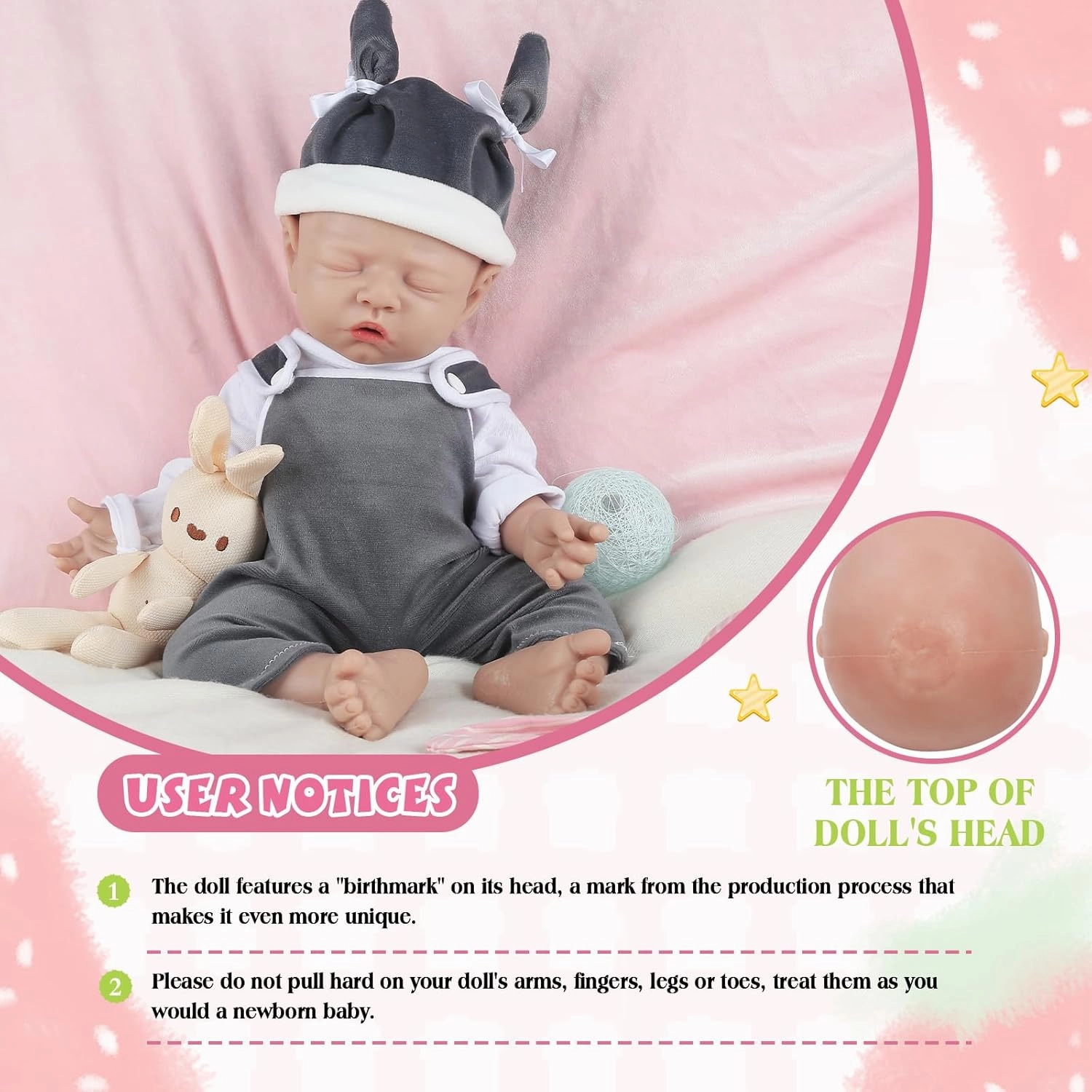 IVITA 12 inch Eye Closed Reborn Silicone Baby Doll Boy Lifelike Newborn Babies Gift for Kids Festival Present Collectible Toys