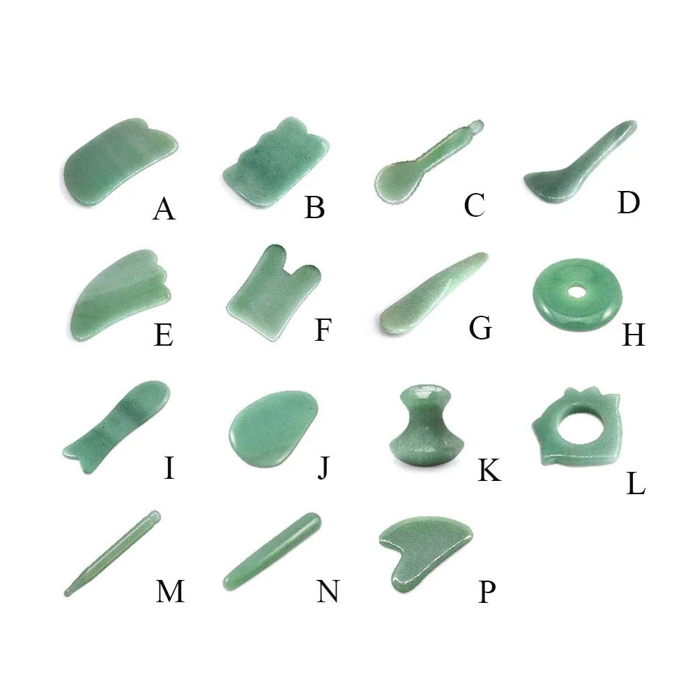 Jade Gua Sha Massage Tools Facial Tool Natural Green Gua Sha Anti Aging Facial Skin SPA for Rejuvenate Skin Anti-wrinkle Anti Aging