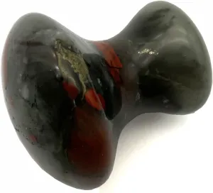 Jade Guasha Facial Massage Tools, Natural Agate Stone Scraping Stone Face,Anti Cellulite Facial Skincare Set for Beauty (Bloodstone)