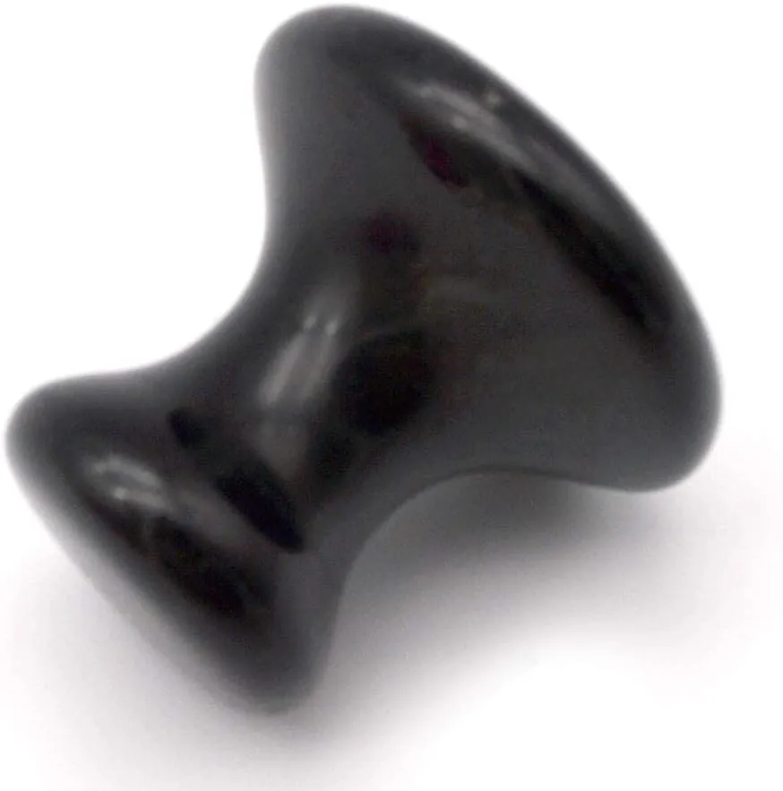 Jade Guasha Facial Massage Tools, Natural Black Obsidian Mushroom Gua Sha Stone for Face, Anti Cellulite Facial Skincare Set for Beauty