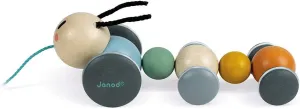 Janod Sweet Cocoon Pull-Along Caterpillar - Ages 12 Months  - J04420