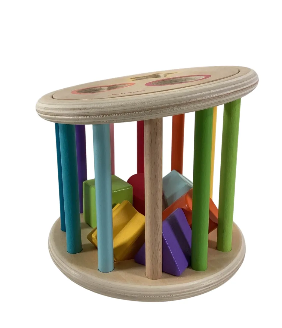 Janod Wood Shape Sorter Drum