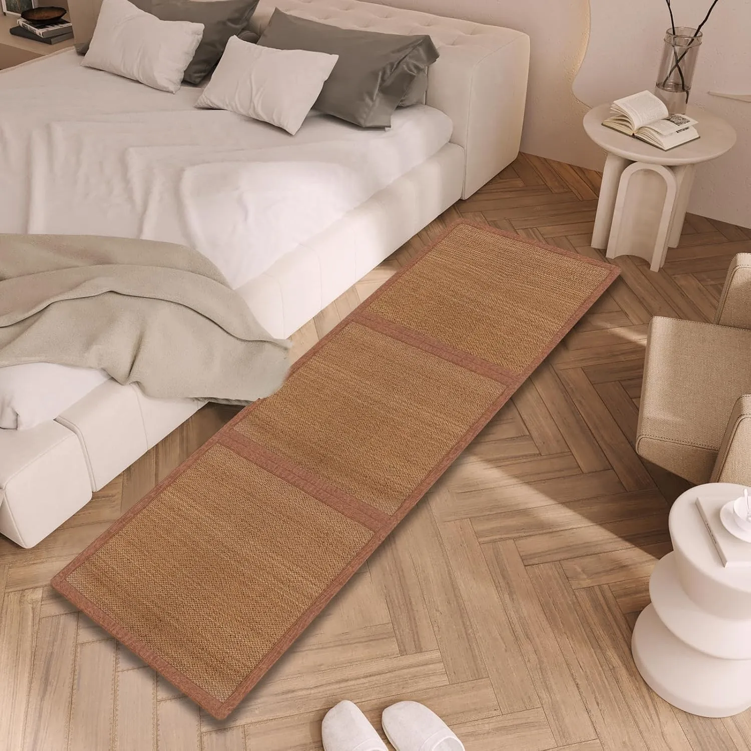 Japanese Tatami Mat, 3PCS 2x2 Ft Natural Rattan Futon Floor Mattress Area Rugs for Sleeping Meditation Yoga, Brown