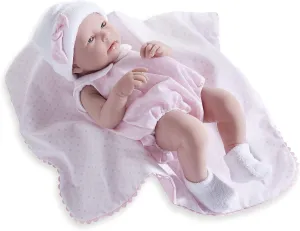 JC Toys La Newborn "REAL GIRL" Baby Doll (Realistic 17" Anatomically Correct)