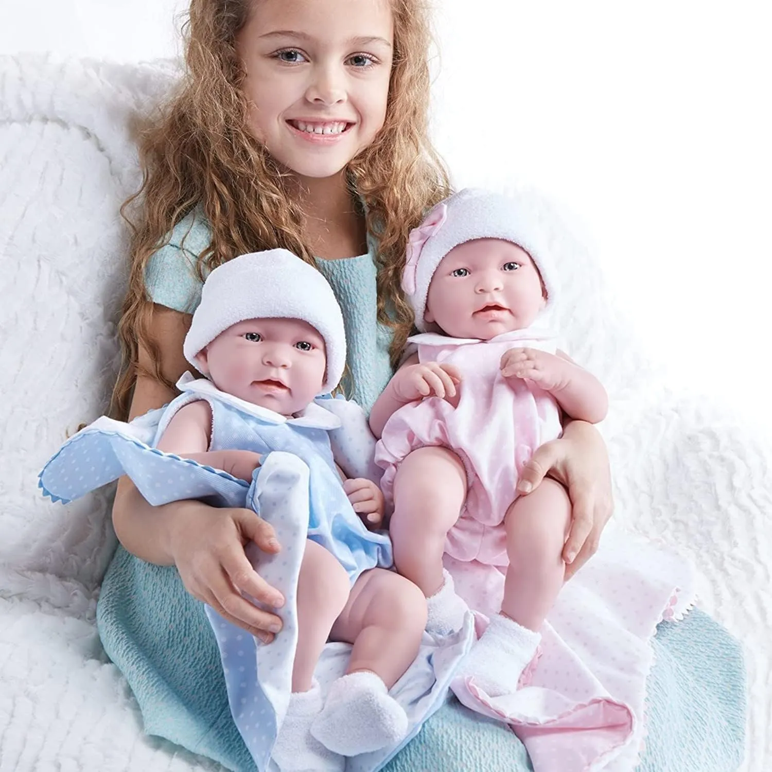 JC Toys La Newborn "REAL GIRL" Baby Doll (Realistic 17" Anatomically Correct)