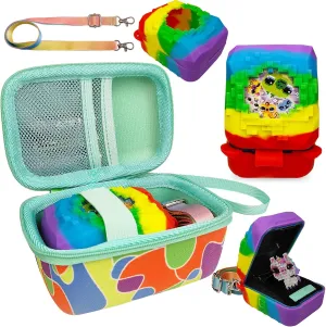 JCHPINE Hard Carrying Case and Silicone Cover for Bitzee Magicals Interactive Toy Digital Pet, Accessories Case for Bitzee Magicals Virtual Electronic Pets (Multicolor)