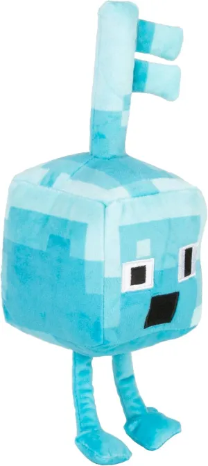 JINX Minecraft Dungeons Happy Explorer Diamond Key Golem Plush Stuffed Toy, Blue, 7" Tall