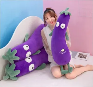 JOSON Purple Large Simulation Mr. Eggplant Doll Sleeping Pillow Doll,Plush Toy Cushion (27 inch)