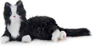 JOY FOR ALL Companion Pet for Seniors - Lifelike Animatronic Cat - Realistic Soft-Touch Fur & Purring - Therapy Stuffed Animal - Toy for Alzheimer's & Dementia - Tuxedo