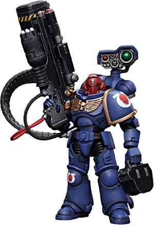 JOYTOY Warhammer 40K 1/18 Action Figures Ultramarines Desolation Sergeant with Vengor Launcher Collectible Model Kids 15  and Above