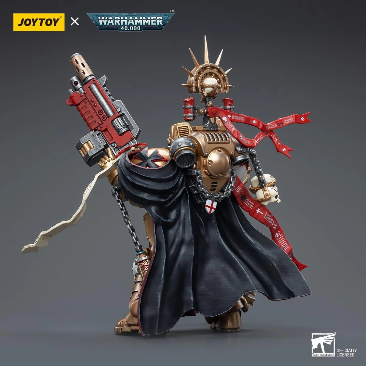JOYTOY Warhammer 40,000 1/18 Action Figure Black Templars High Marshal Helbrecht 4.96 inch Collectible Action Figures Kits