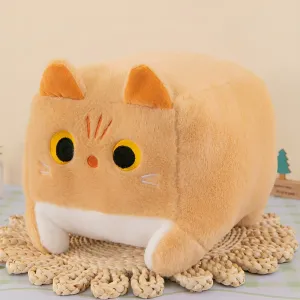 JPORSHU 12'' Cute Block Cat Plush Toys，Soft Cat Pillow Plushies，Cat Stuffed Animals Kawaii Plush Toys Home Decoration for Boys and Girls Toddlers Birthday Gifts