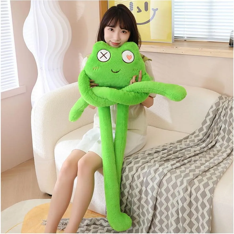 JPORSHU Long Cat Plush Kawaii Body Pillow，39" Cute Black Cat Stuffed Animals Soft Plushies，Octopus Tentacle Long Cat Throw Pillow，Gift for Girlfriend Kids (Octopus Frog)
