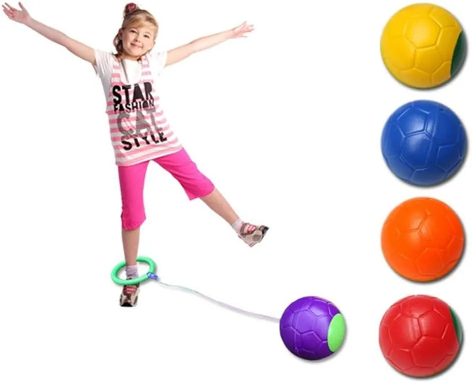 Jump Leg Swing Ball Toy Set,Rope Ankle Skip Ball Game for Kids Recess and Adult Sports Color Random