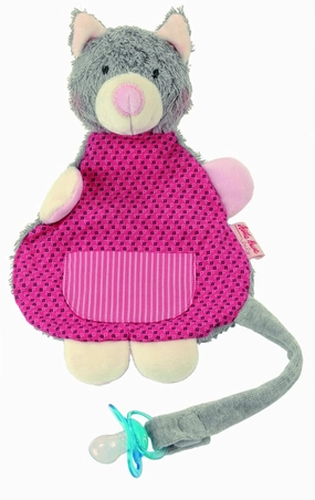 Kathe Kruse 11" Baby Binkie Towel with Doll, Cat Ginger