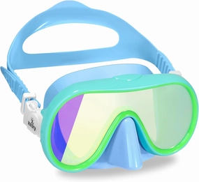 Keary Kids Swim Goggles with Nose Cover for 5-16 Swimming Mask for Toddler Boys Girls Youth Anti Fog