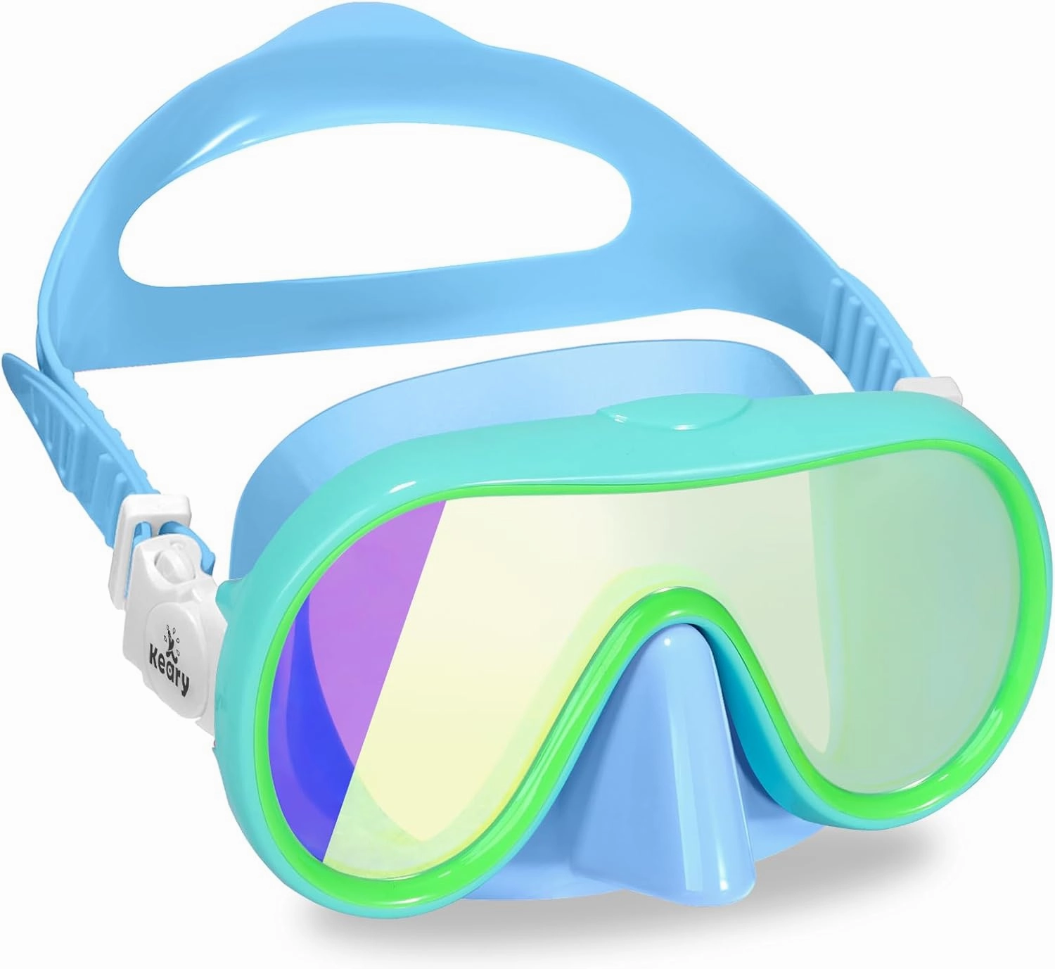 Keary Kids Swim Goggles with Nose Cover for 5-16 Swimming Mask for Toddler Boys Girls Youth Anti Fog