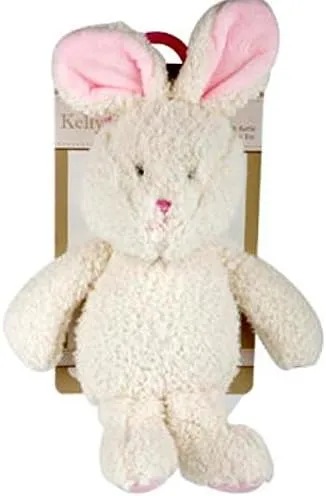 Kelly Toy 10" Plush Bunny with Rattle Plush Toys,