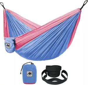 Kids Camping Hammock, Outdoor Hammock Gifts for Children Girls Boys, Ultralight Kids Camping Gear with Tree Strap & Carabiners, Sling Swing Hammock with Carry Bag for Indoor Outdoor (Purple)