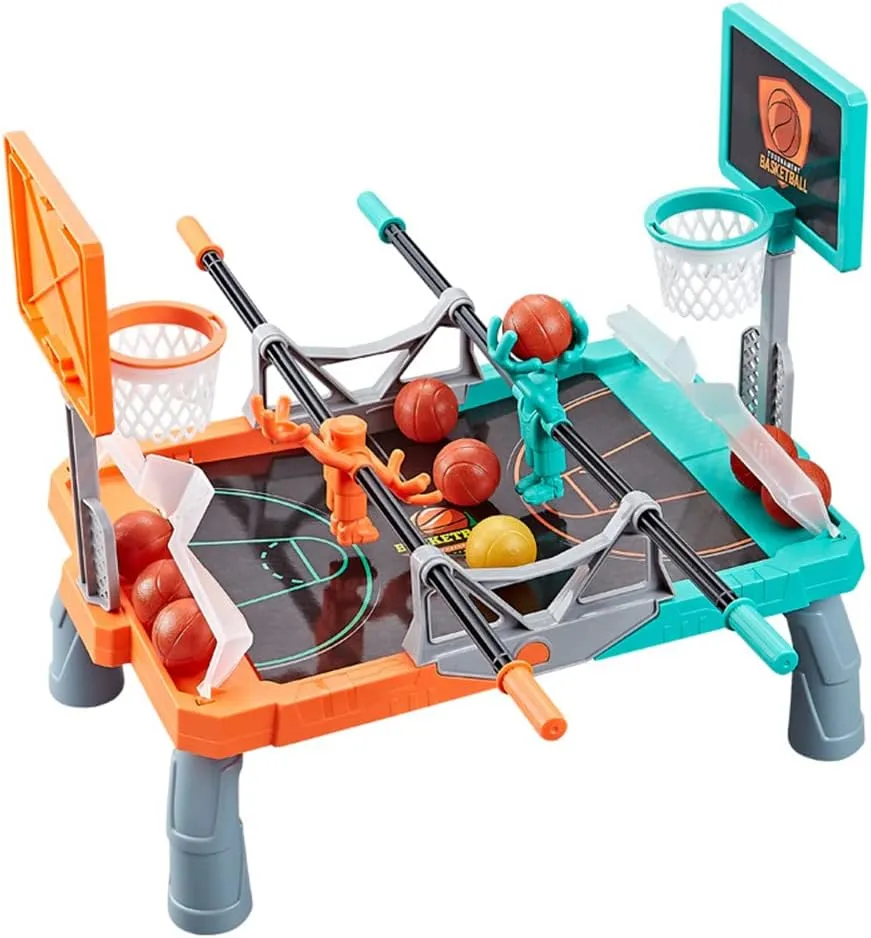 Kids Gaming Foosketball Game Basketball Game, Parent Child Interactive Game Double Fingertip Shooting Table Top Games for Kids