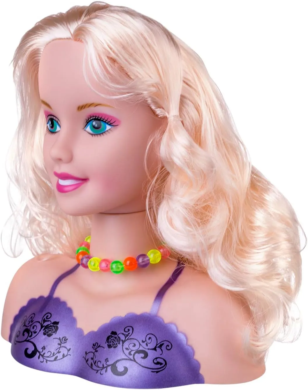 Kids Hair Styling Doll with Makeup Practice, Includes Hair Dryer & Accessories (Purple)