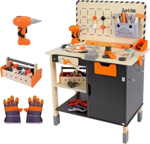Kids Tool Set - Premium Wooden Toddler Bench With Realistic Tools and Sound Effects, Educational Toy for Ages 3-5, 6-8