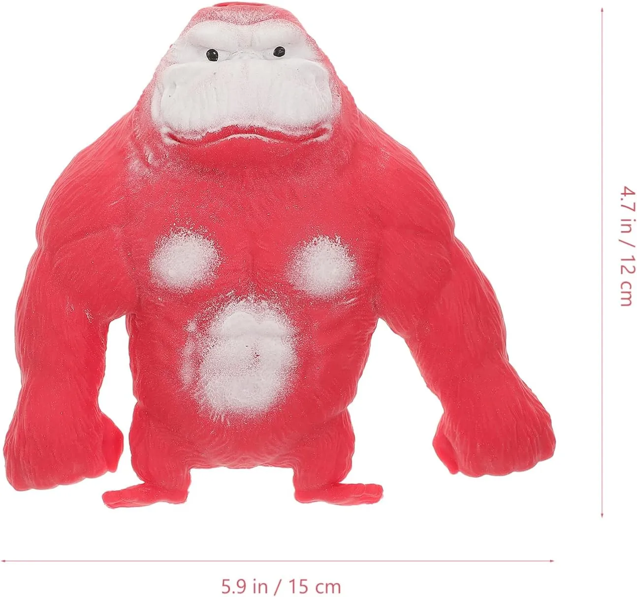 Kisangel Gorilla Figure Toy Soft Stretch Gorilla Squeeze Monkey Toy Gorilla Toy Anime Figure Toys for Kids and Adults Party Favors Goodie Bag Stuffers Red